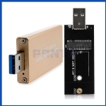 USB 3.0 NGFF m.2 flash driver box Aluminium USB3.0 type A to NGFF M.2 Key B 2242 SATA-based SSD  Enclosure