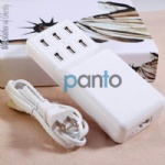 Multi-function 6 Port USB AC to DC power charge adapter