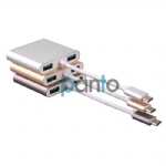 Aluminium USB Type C to multi-function HDMI + power USB type C + USD3.0 + 2 port USB2.0 adapter