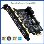pci express to usb3.0 card 5 port USB3.0 Gold connector 19pin usb3.0 header with SATA 15pin power 5Gbps adapter card