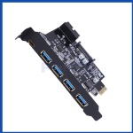 pci express to usb3.0 card 4 port USB3.0 1 USB type C Gold connector +19pin usb3.0 header with SATA 15pin power 5Gbps converter