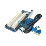 PCIE to dual PCI riser adapter card