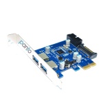 PCIE x1 to 2ports USB3.0 + 19pin USB3.0 header expansion card