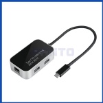 Reversible Type C USB 3.1 TO RJ45 Gigabit Ethernet 10 100 1000 Converter with 2 USB 3.0 and TF SD card reader