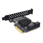 2019 PCIE x4 Gen 3 to 5 SATA Card PCI-E Adapter PCI Express to SATA3.0 Expansion Card 5Port SATA III 6G for SSD HDD IPFS Mining