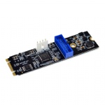 NGFF M.2 Key B-M Key M NVME pcie channel to USB 3.0 19pin UASP converter card with floppy 4 pin cable
