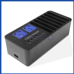 2016 USB Charging Station multifunctional intelligent digital charger 6-Port USB Charger with AC jacks for Multiple Android IOS