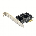 2018 latest PCIE pci express pci-e x1 to 4 port SATA III SATA 3.0 host converter controller adapter card