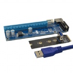 2019 latest M.2 pcie riser 60CM M.2 NGFF Key M to 16X Riser Card for BTC Miner