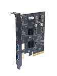 PCIE X4 to 3port  USB3.2 Gen 2 type c +2 port USB A 10Gb expansion add on card
