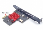 PCIE X1 3.0 to 1 port Type E USB3.2 Gen 2 10Gb expansion add on card