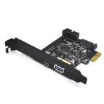 PCIE X1 to USB3.2 Gen 1 A+C with 19pin usb header expansioin add on card
