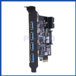PCIE X1 to 4port USB3.2 Gen 1 A+C with 19pin usb header expansioin add on card