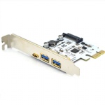 PCIE X1 to 2port USB3.2 Gen 1 A+C with SATA power  expansioin add on card